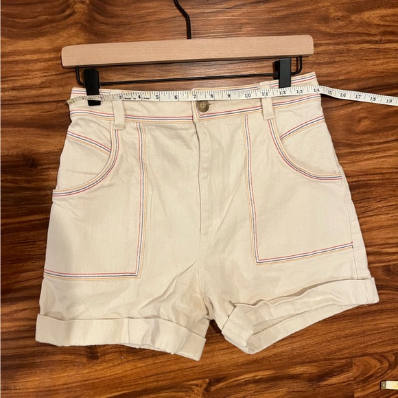 Madewell Rainbow-Stitched Canvas Chase Shorts size 28 - Picture 7 of 8